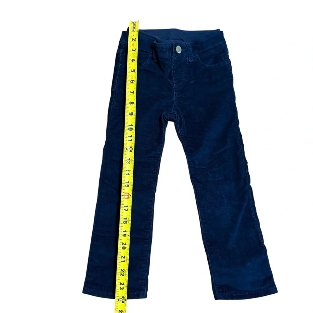Gap Kids Girls Navy Blue Corduroy Pants Polka Dot Lined Size 4 Years